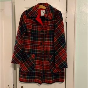 Vintage M. Liman Co. Plaid Wool Coat